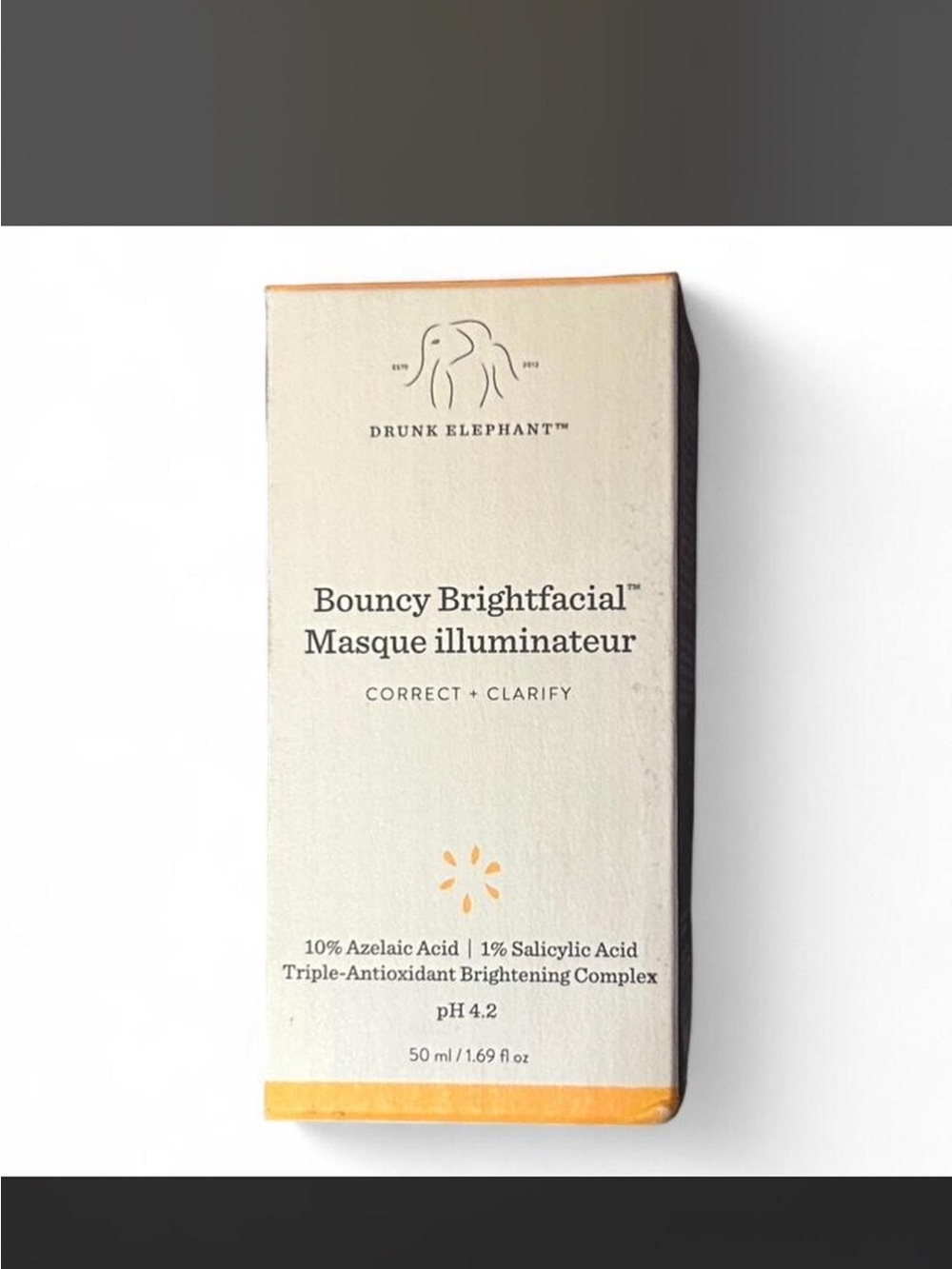 New Drunk Elephant Bouncy Brightfacial 1.69oz.